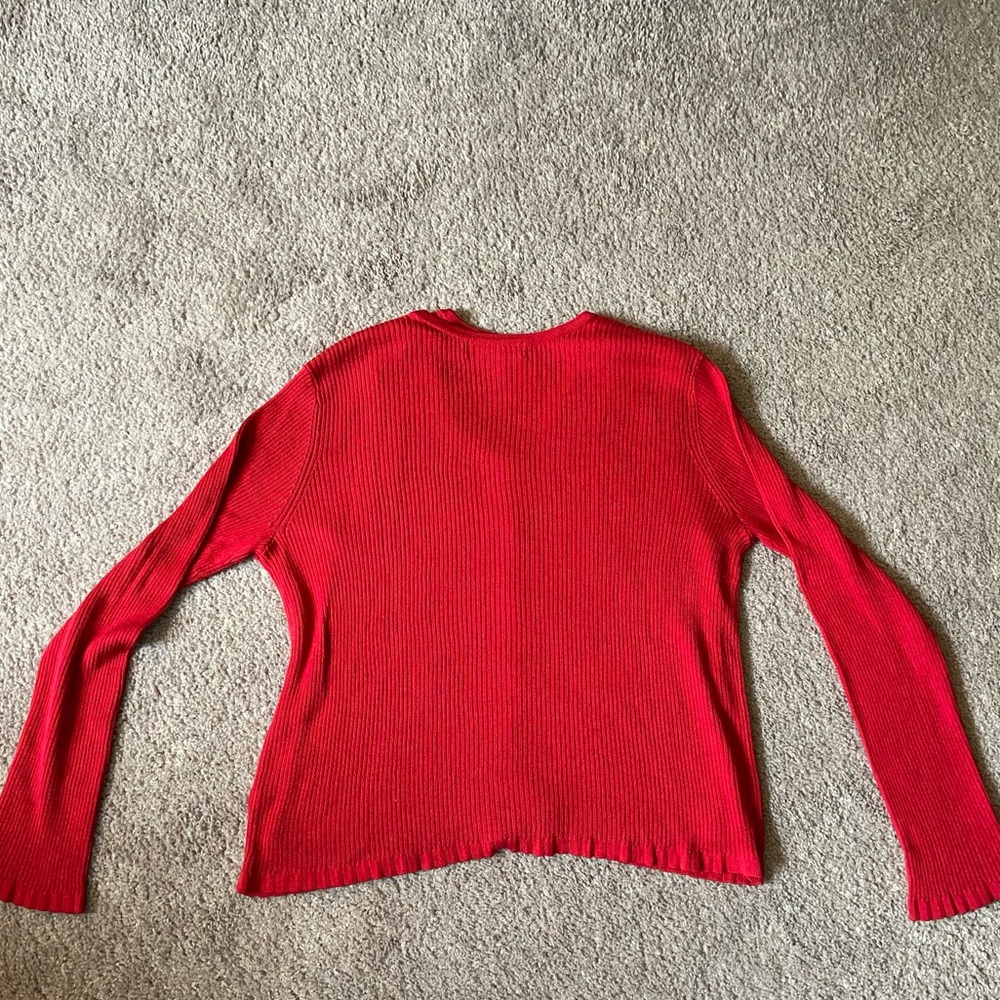 The Limited red cardigan sweater with shell - Picture 3 of 5